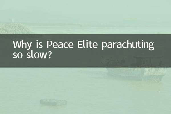 ¿Por qué Peace Elite se lanza en paracaídas tan lento?
