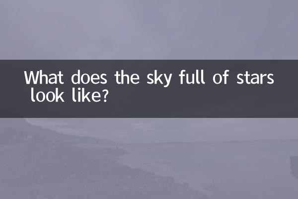 তারায় ভরা আকাশ দেখতে কেমন?