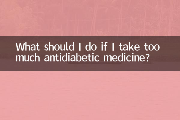 Was soll ich tun, wenn ich zu viel Antidiabetika einnehme?