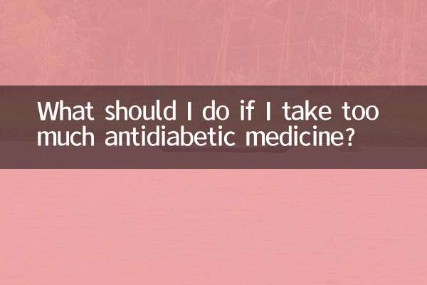 Was soll ich tun, wenn ich zu viel Antidiabetika einnehme?