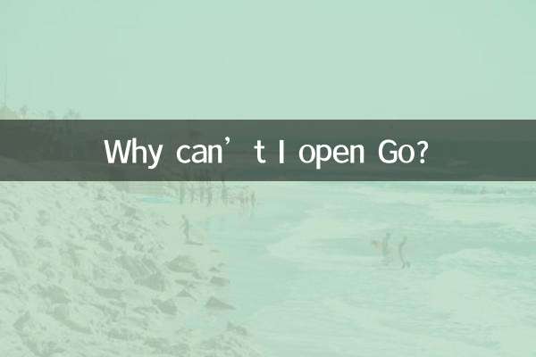 Why can’t I open Go?