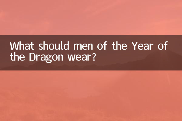 What should men of the Year of the Dragon wear?