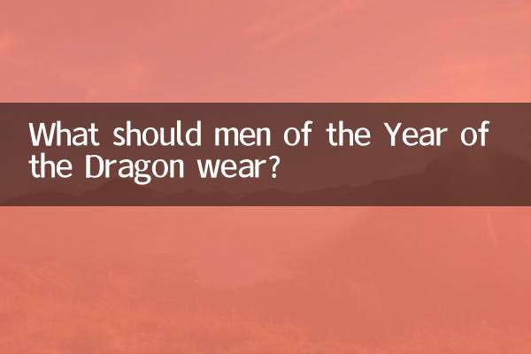 What should men of the Year of the Dragon wear?