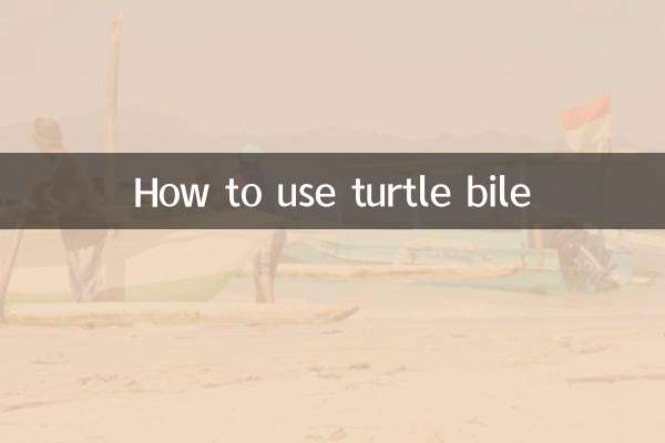 How to use turtle bile