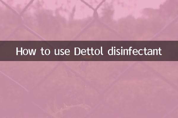 How to use Dettol disinfectant