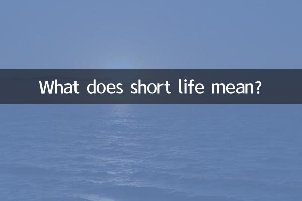 Was bedeutet kurzes Leben?