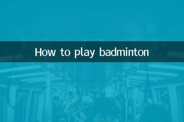 Wie man Badminton spielt