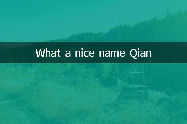Was für ein schöner Name Qian