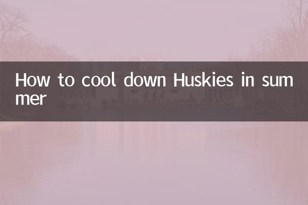 여름에 허스키를 식히는 방법