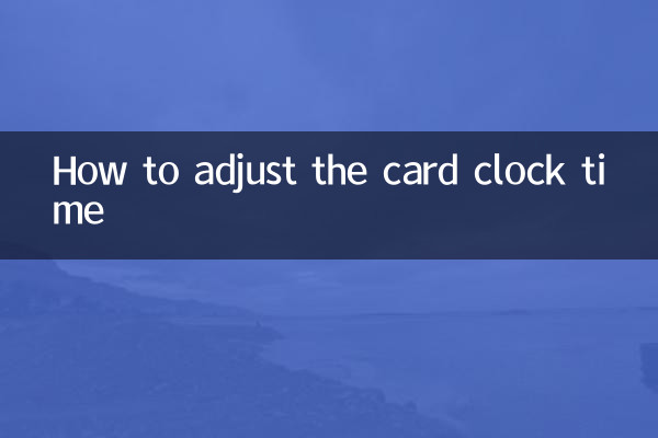 Comment régler l'heure de l'horloge de la carte