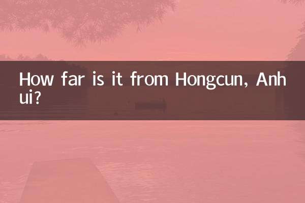 Quelle distance y a-t-il entre Hongcun, Anhui ?