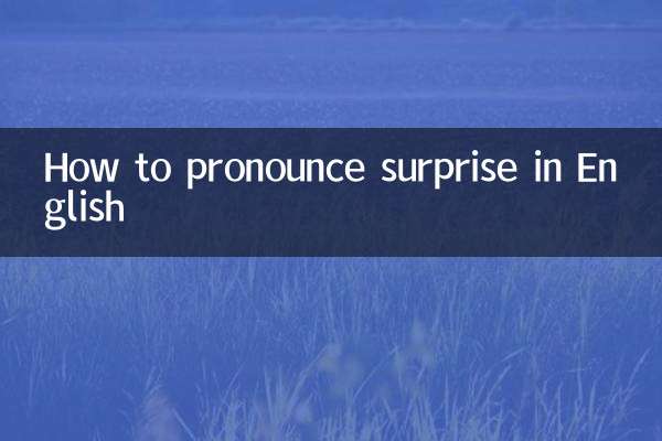 How to pronounce surprise in English