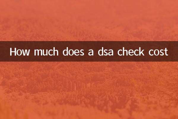 DSA チェックの費用はいくらですか