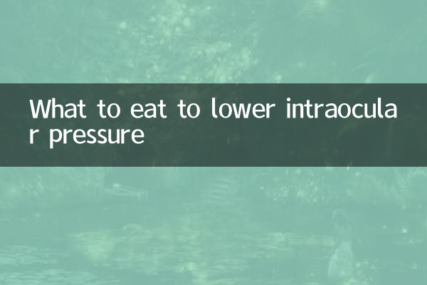 眼圧を下げるために何を食べるか