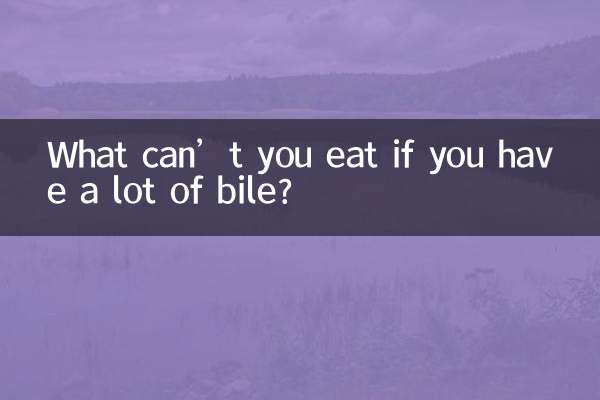 Que ne pouvez-vous pas manger si vous avez beaucoup de bile ?