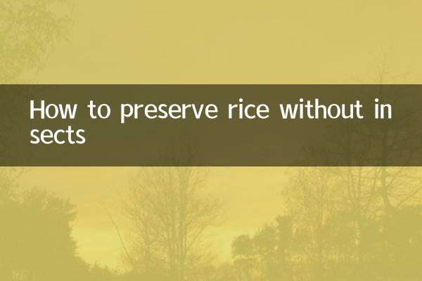 How to preserve rice without insects
