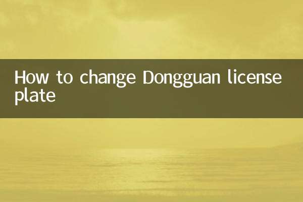 怎麼換東莞車牌
