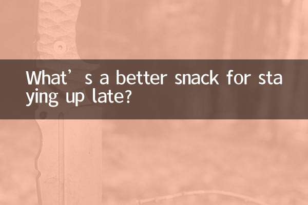 What’s a better snack for staying up late?