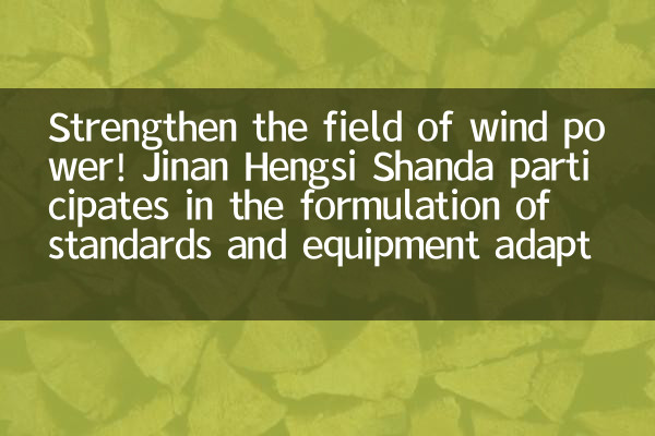 ¡Fortalecer el campo de la energía eólica! Jinan Hengsi Shanda participa en la formulación de normas y los equipos se adaptan a las nuevas necesidades energéticas