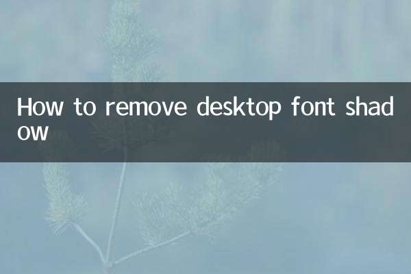 Come rimuovere l'ombra dei caratteri del desktop