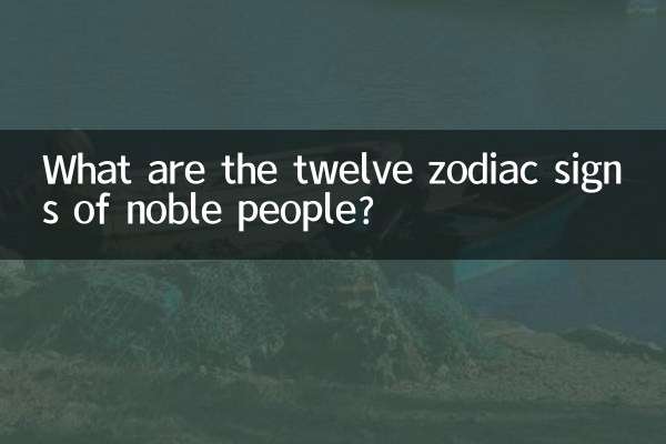 Quais são os doze signos do zodíaco de pessoas nobres?