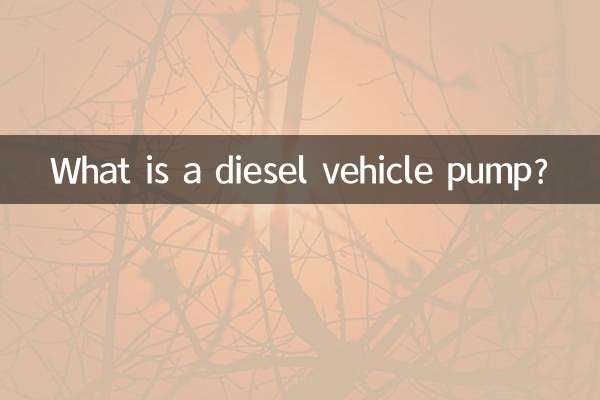 Cos'è una pompa per veicoli diesel?