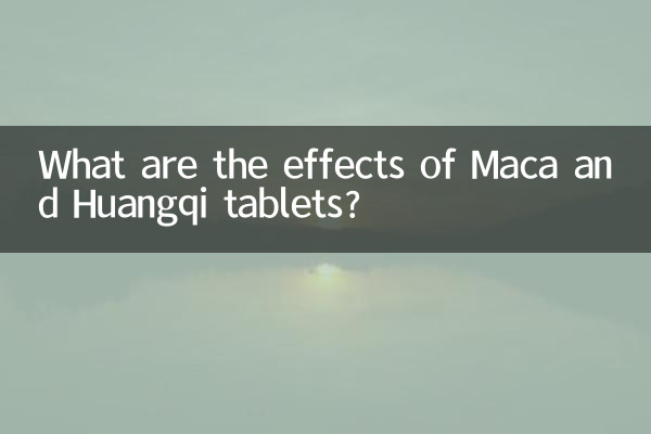 Quais são os efeitos dos comprimidos de Maca e Huangqi?