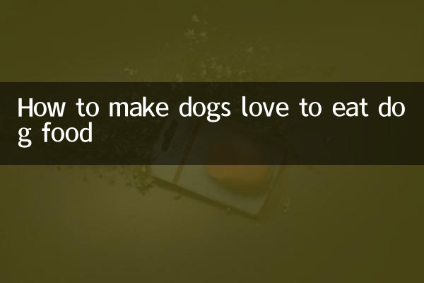 강아지가 강아지 사료를 좋아하게 만드는 방법