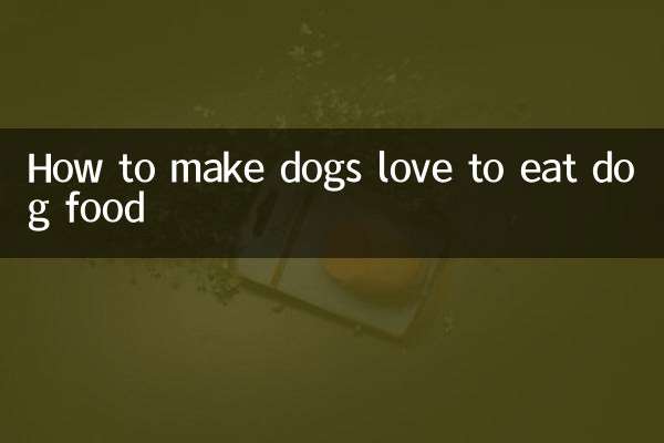 강아지가 강아지 사료를 좋아하게 만드는 방법