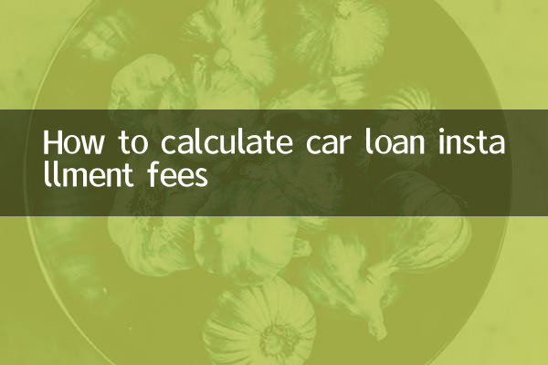 How to calculate car loan installment fees