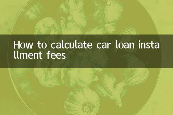 How to calculate car loan installment fees