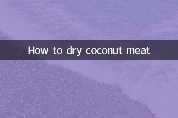 How to dry coconut meat