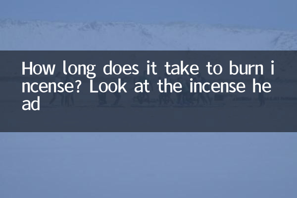 How long does it take to burn incense? Look at the incense head