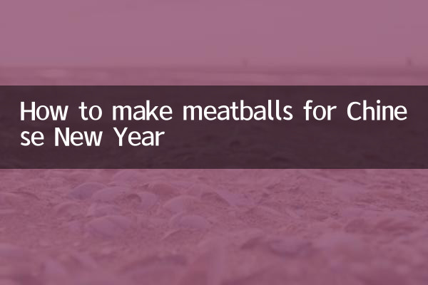 How to make meatballs for Chinese New Year