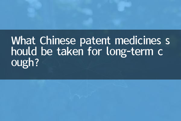 長期にわたる咳に対して服用すべき中国の特許医薬品は何ですか?