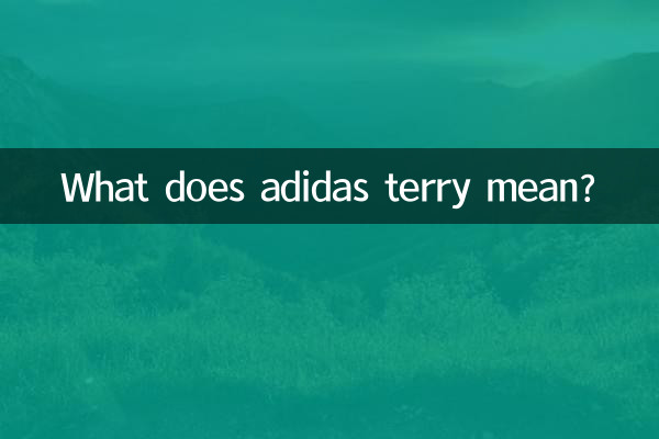 O que significa adidas terry?
