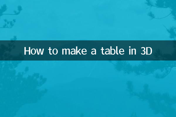 Come realizzare un tavolo in 3D