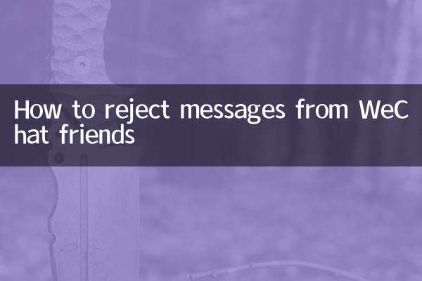 How to reject messages from WeChat friends