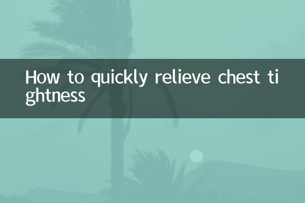 Comment soulager rapidement l'oppression thoracique