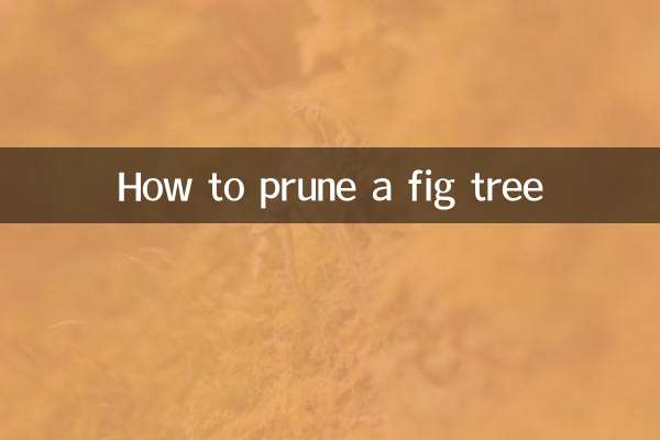 무화과나무 가지치기 하는 방법