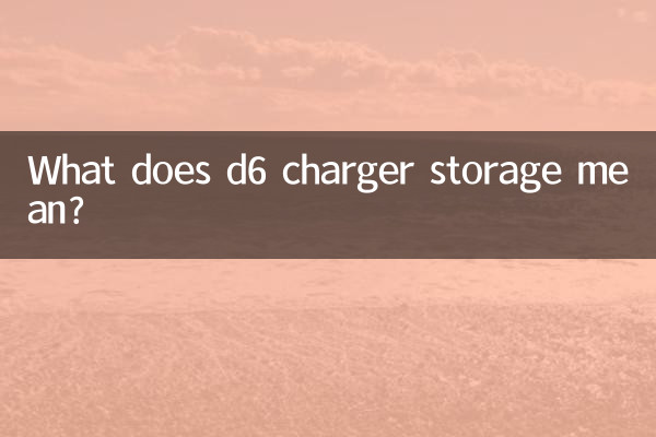 ماذا يعني تخزين شاحن d6؟