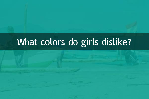 Quelles couleurs les filles n'aiment pas ?