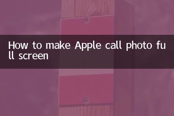 কিভাবে অ্যাপল কল ফটো ফুল স্ক্রীন করা যায়