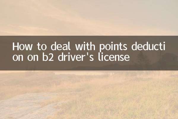 b2駕駛證扣分怎麼處理