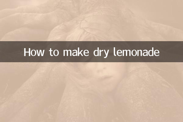 드라이 레모네이드 만드는 법