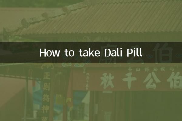 Comment prendre la pilule Dali
