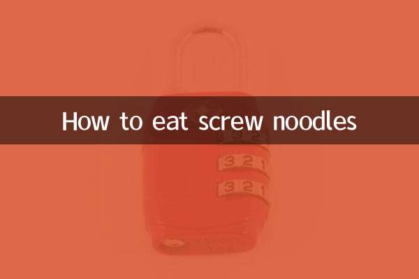 Wie man Schraubennudeln isst