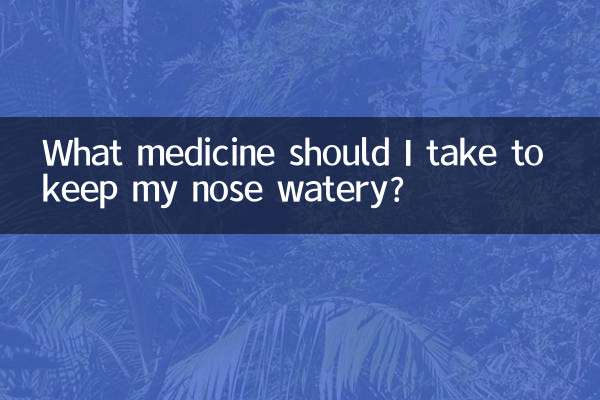 콧물을 유지하려면 어떤 약을 복용해야 합니까?