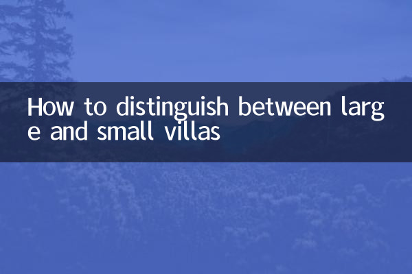 Come distinguere tra ville grandi e piccole