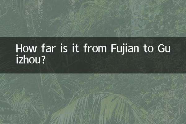 ¿A cuánta distancia está Fujian de Guizhou?